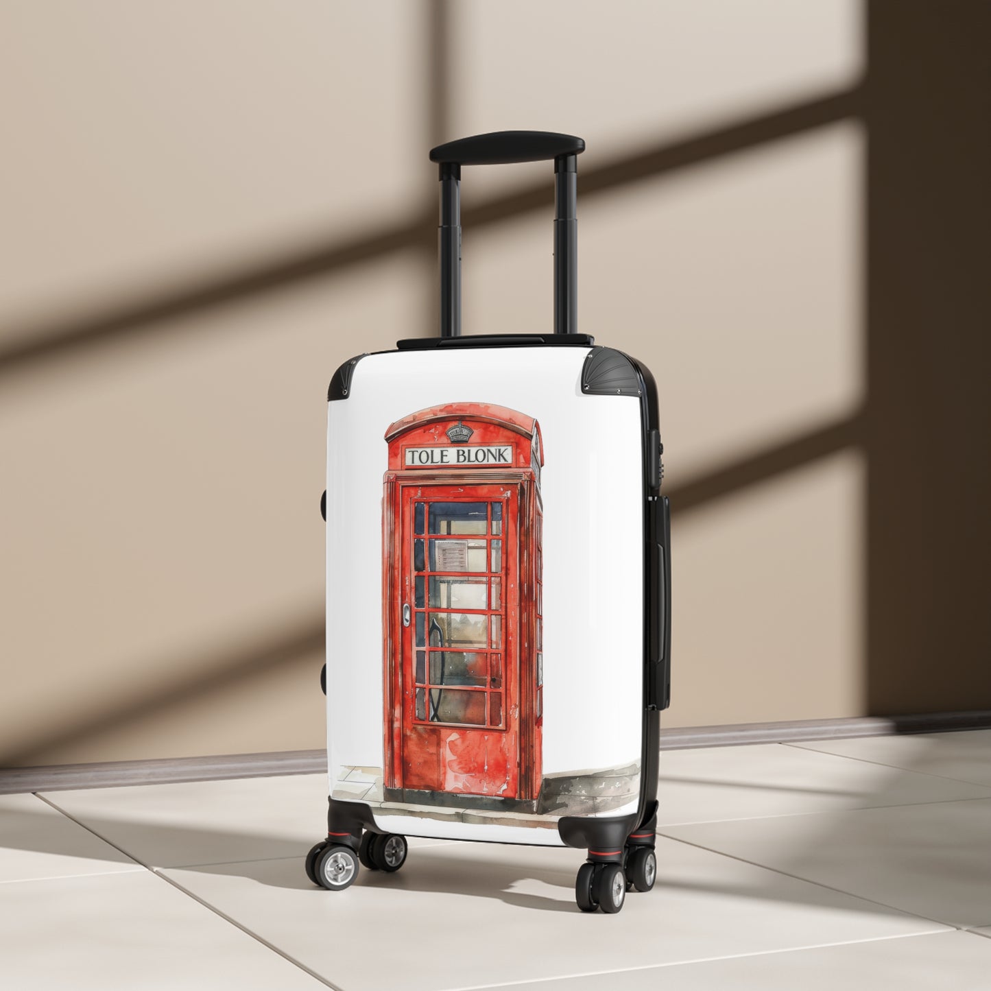Classic Red Phone Booth Suitcase