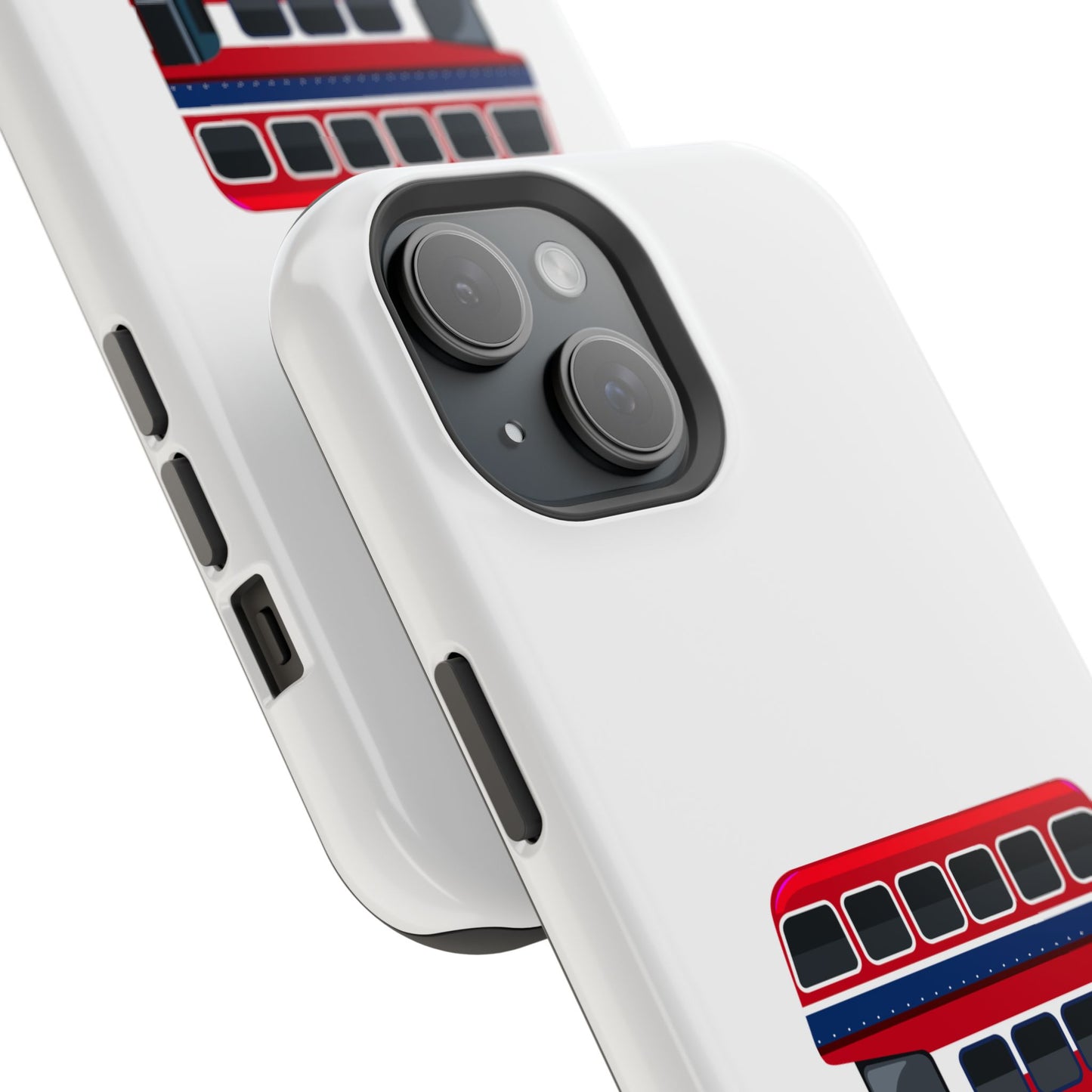 London Bus Magnetic Tough Cases, Phone Cover for Travelers, Gift for Her, Road Trip Accessories, Fun Tech Protection