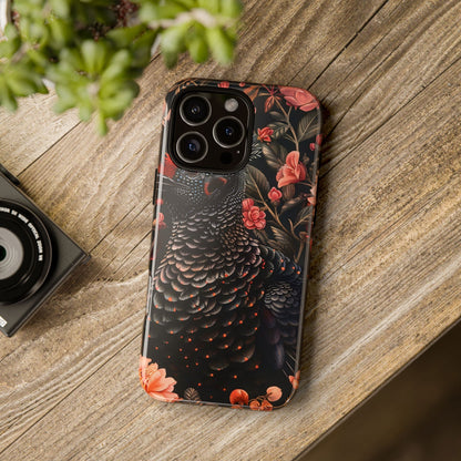 Tough Cases: Floral Design Phone Case, Stylish Protection for Your Phone, Unique Gift for Bird Lovers, Vibrant Floral Art, [...]