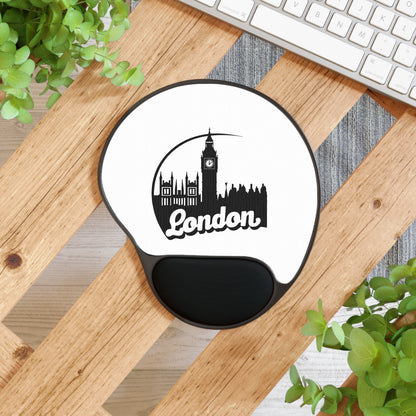 London Skyline Mouse Pad with Wrist Rest, Ergonomic Office Accessory, Computer Desk Gift, London Lover Decor, Productivity Tool
