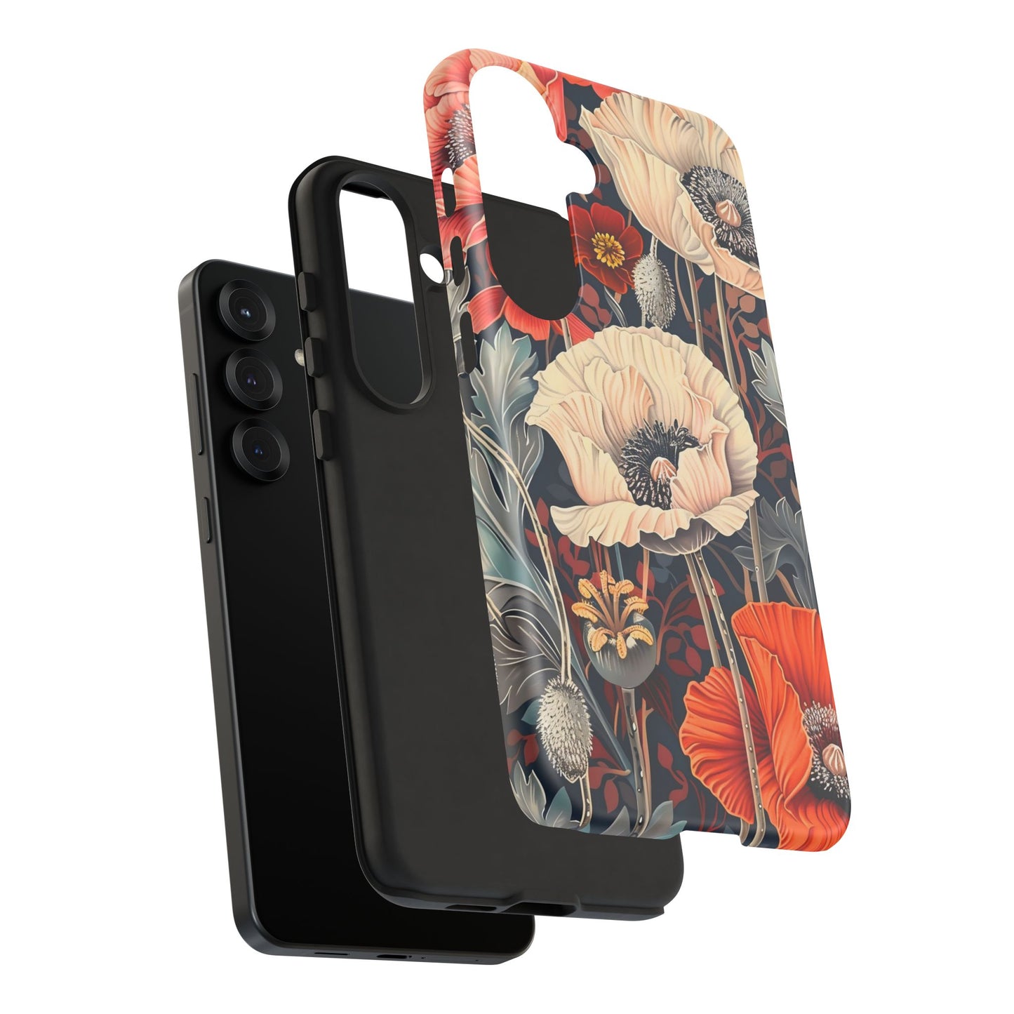 Floral iPhone Case, Tough Phone Cover, Artistic Protection, Flower Design, Unique Gift for Her, Phone Accessory, Trendy Tech