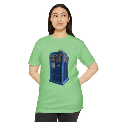 Unisex CVC Jersey T-shirt - British Police Public Call Box - Iconic TARDIS