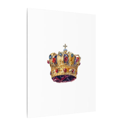 Crown Art Print, Royal Wall Decor, Matched for Home or Office, Gift for Art Lovers, Unique Royalty Artwork