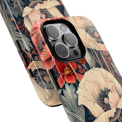 Floral iPhone Case, Tough Phone Cover, Artistic Protection, Flower Design, Unique Gift for Her, Phone Accessory, Trendy Tech