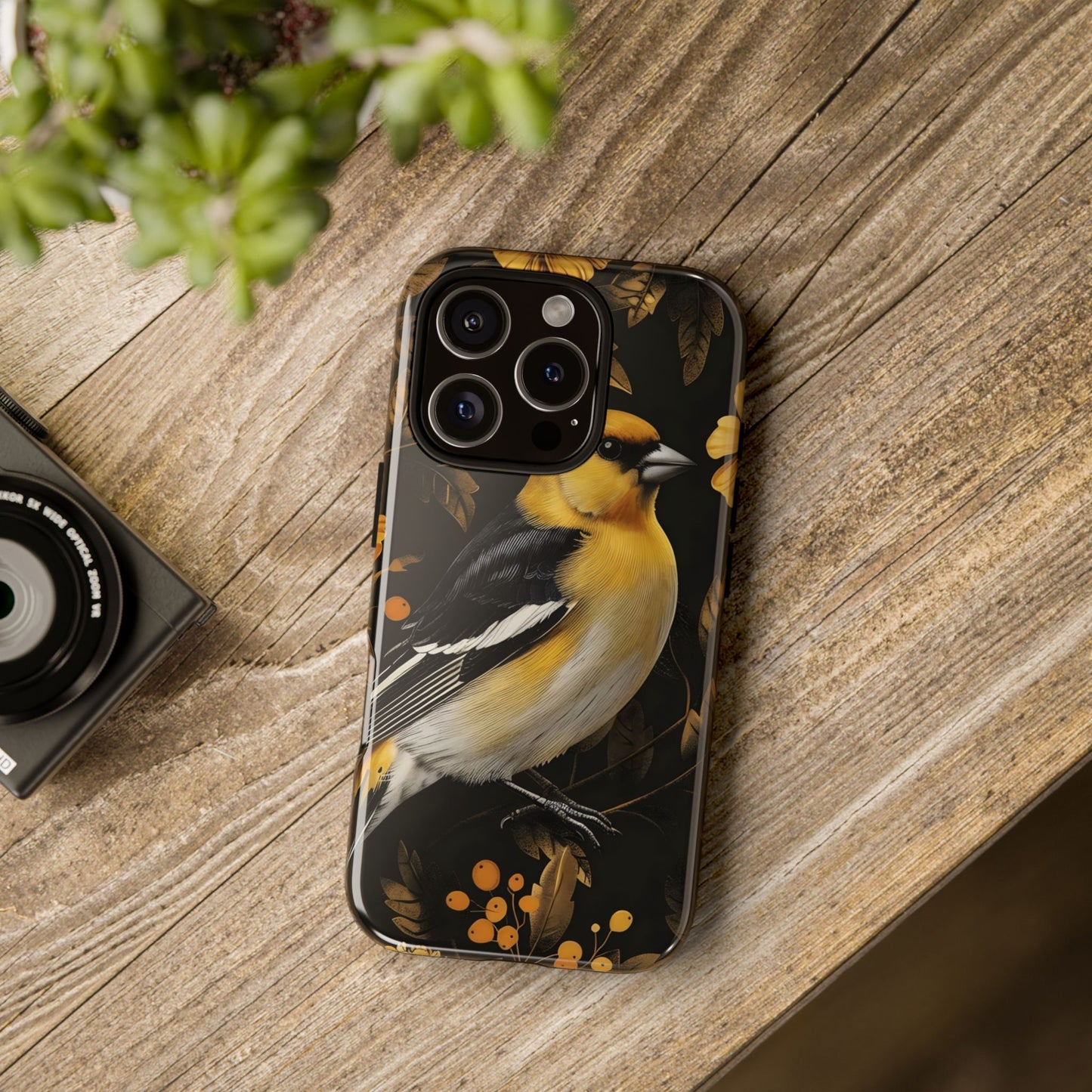 Elegant Bird Phone Case - Tough Cases, Phone Accessories, Wildlife Gifts, Nature Lover, Floral Design, Unique Cases