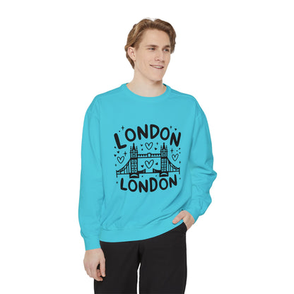 Unisex Garment-Dyed Sweatshirt Durable - Peaceful London