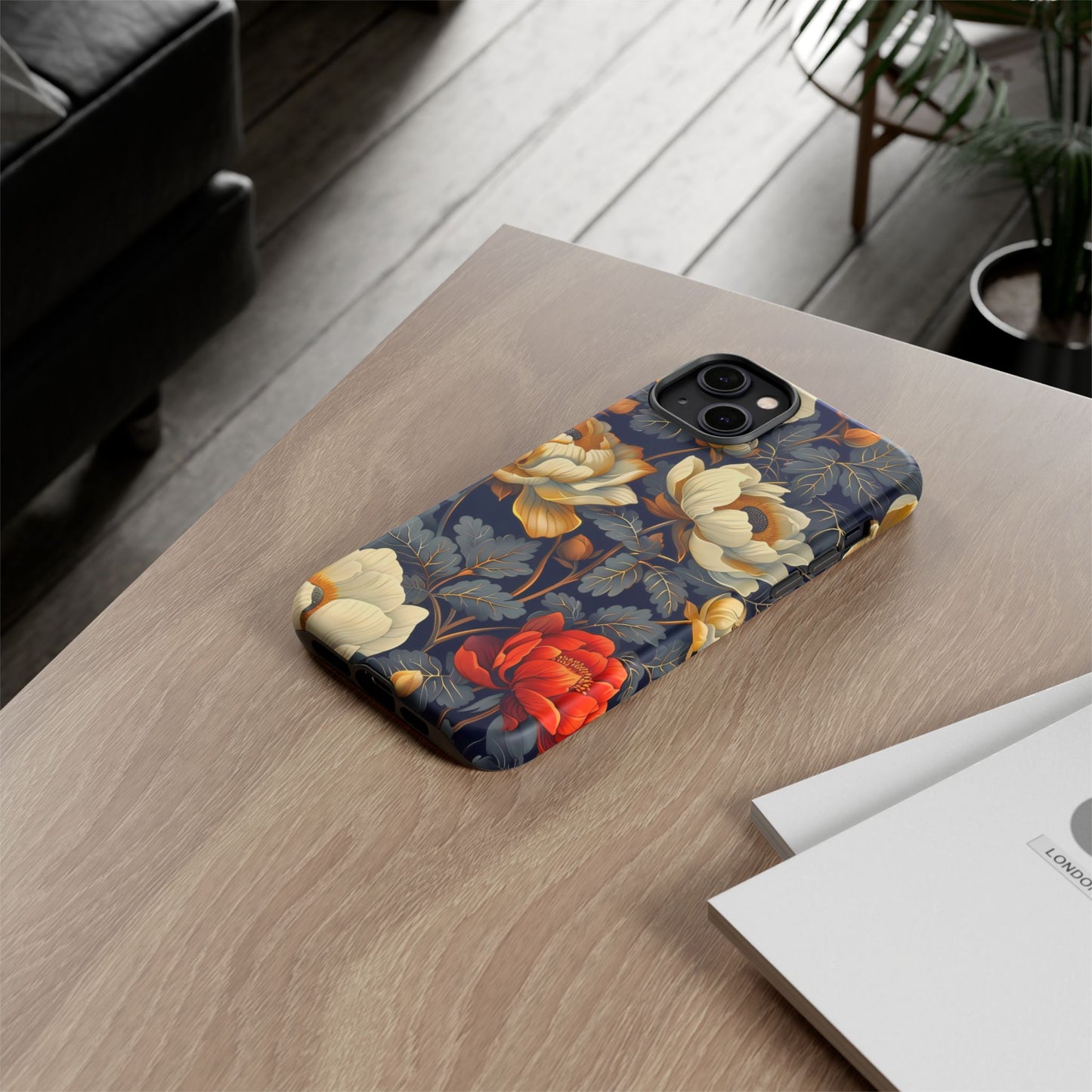 Floral Phone Case - Tough Cases, Stylish Mobile Cover, Flower Design, Holiday Gift, Trendy Accessory, Eco-Friendly Case
