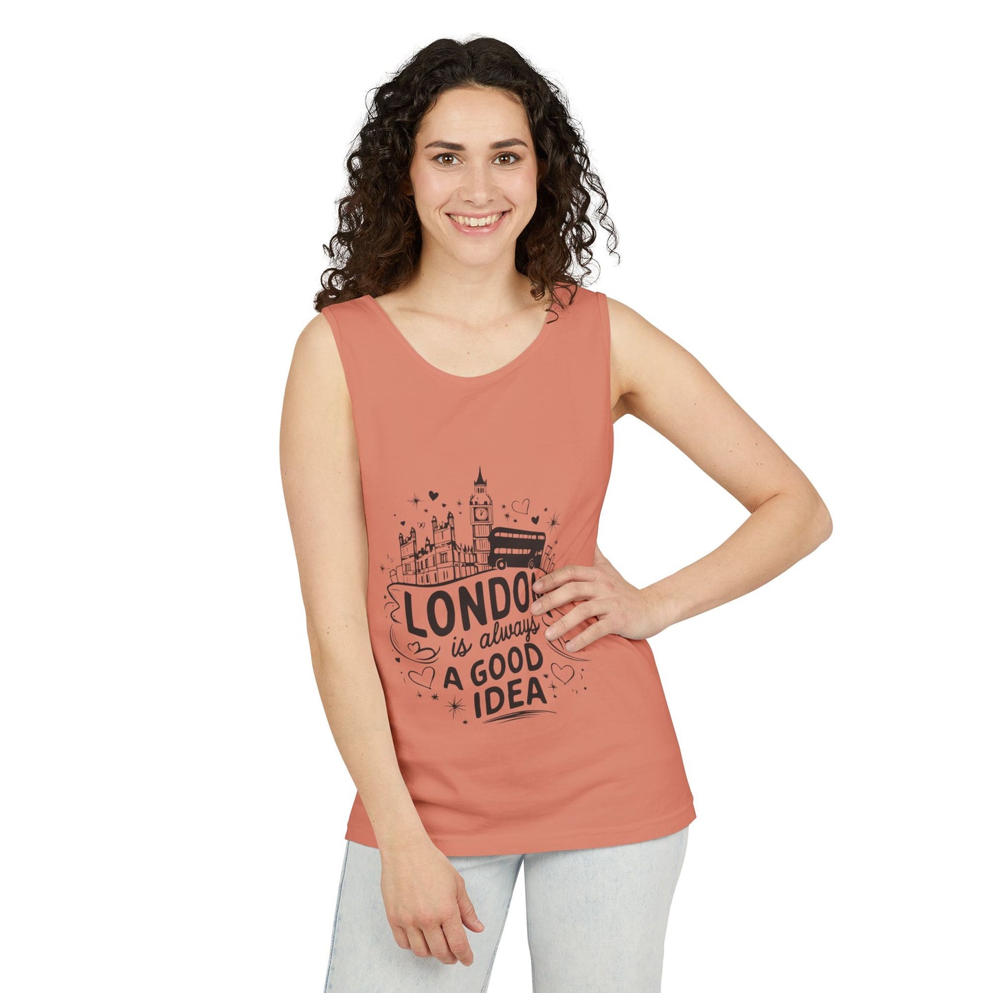 Unisex Garment-Dyed Tank Top - London is always a Good Idea