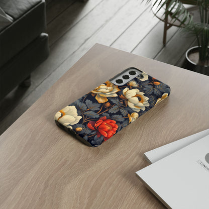 Floral Phone Case - Tough Cases, Stylish Mobile Cover, Flower Design, Holiday Gift, Trendy Accessory, Eco-Friendly Case