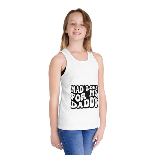 Mad Love for My Daddy Kid's Jersey Tank Top - Perfect Father's Day Gift