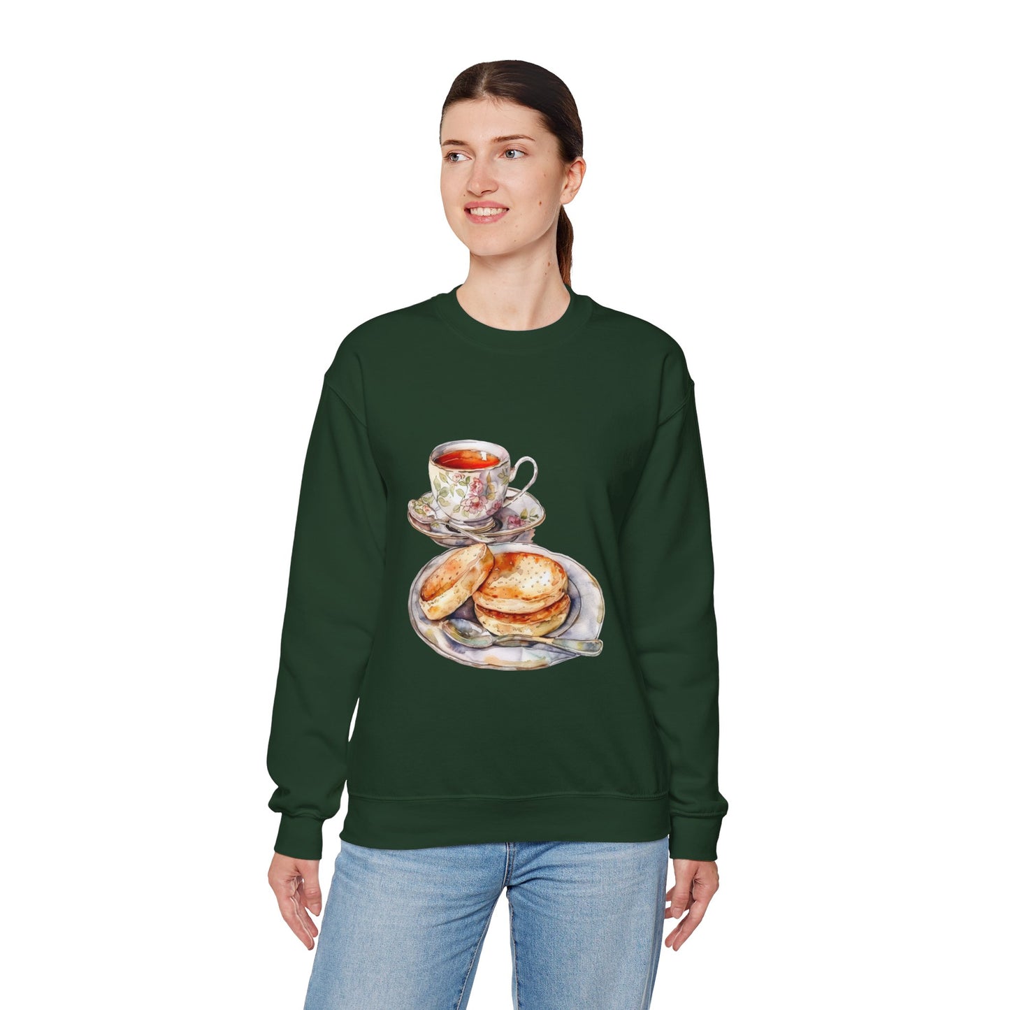 Unisex Heavy Blend™ Crewneck Sweatshirt - From Pies to Puddings - Classic British Dishes