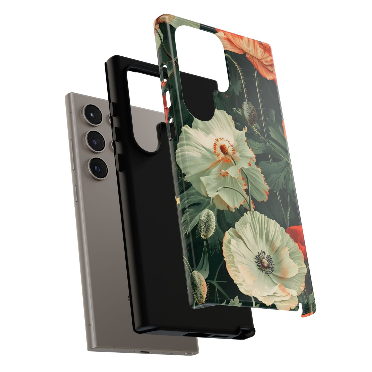 Floral Phone Case - Tough Cases, Botanical Design, Gift for Friends, Trendy Mobile Cover, Personalized Phone Accessory