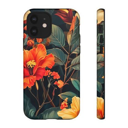 Tough Floral Phone Case | Tropical Vibe, Gift for Nature Lovers, Summer Beach Accessory, Floral Pattern, Trendy Phone Accessories