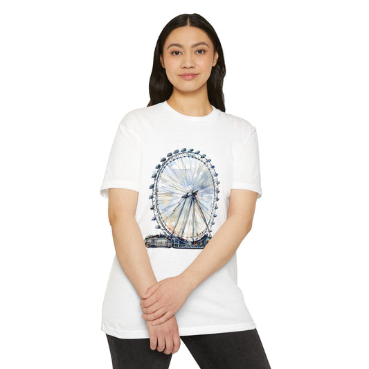 Unisex CVC Jersey T-shirt - London Eye - Iconic Ferris Wheel