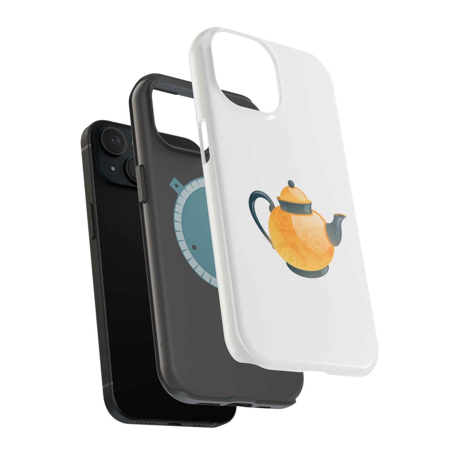 Teapot Magnetic Phone Case, Cute Teapot Phone Cover, Kettle Design Case, Unique Gift for Tea Lovers, Durable Tough Protection