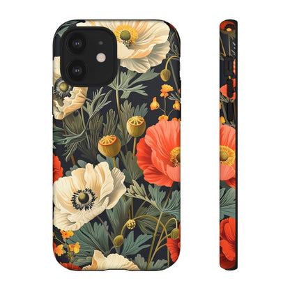 Floral Phone Case, Tough Cases with Botanical Design, Flower Protection Case, Gift for Nature Lovers, Eco-Friendly Mobile Cover
