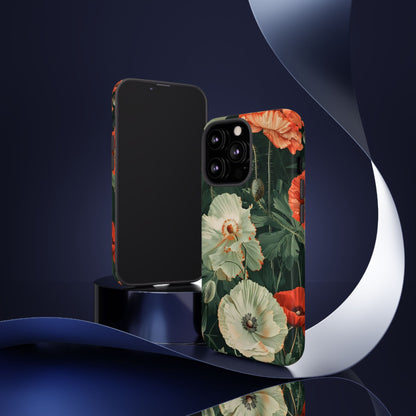Floral Phone Case - Tough Cases, Botanical Design, Gift for Friends, Trendy Mobile Cover, Personalized Phone Accessory