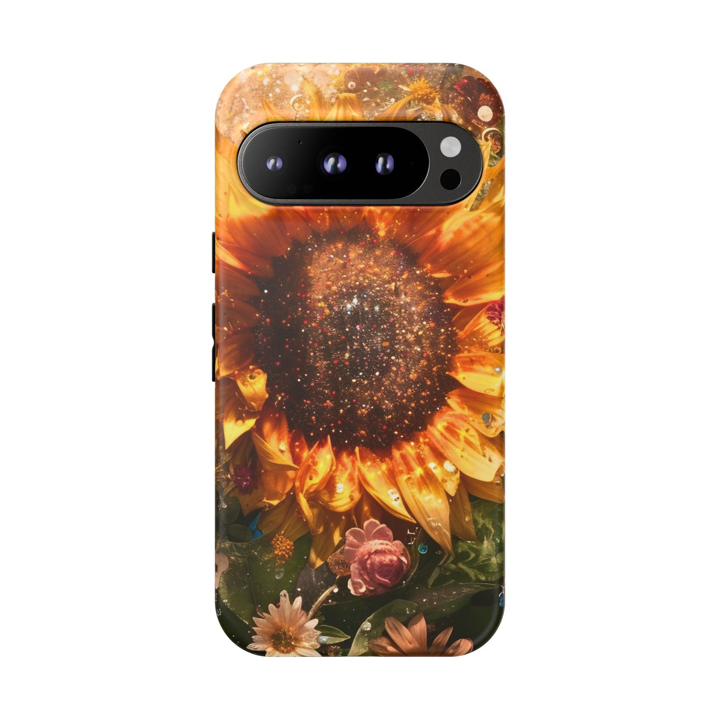 Vibrant Floral Phone Case - Tough Cases, Sunflower Design, Smartphone Cover, Summer Gift, Nature-Inspired Accessories