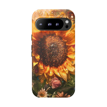 Vibrant Floral Phone Case - Tough Cases, Sunflower Design, Smartphone Cover, Summer Gift, Nature-Inspired Accessories