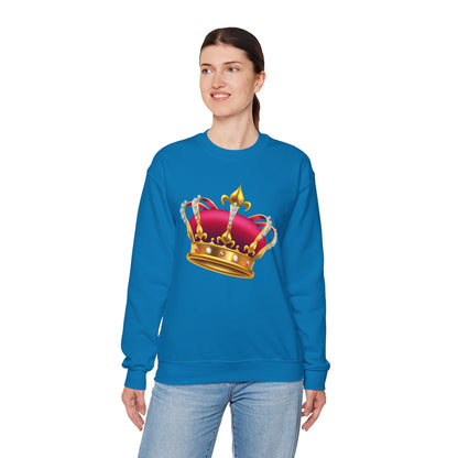 Unisex Heavy Blend™ Crewneck Sweatshirt - British Royal Crown - Symbol of Regal Elegance and Authority