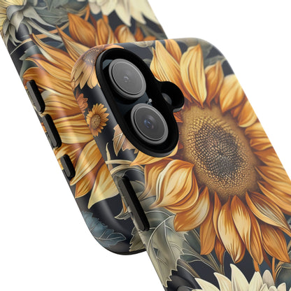 Floral Phone Case for Tough Cases, Sunflower Design, Nature Lover Gift, Birthday Present, Eco-Friendly Accessories, Summer Vibes