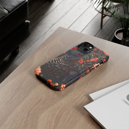 Tough Cases: Floral Design Phone Case, Stylish Protection for Your Phone, Unique Gift for Bird Lovers, Vibrant Floral Art, [...]