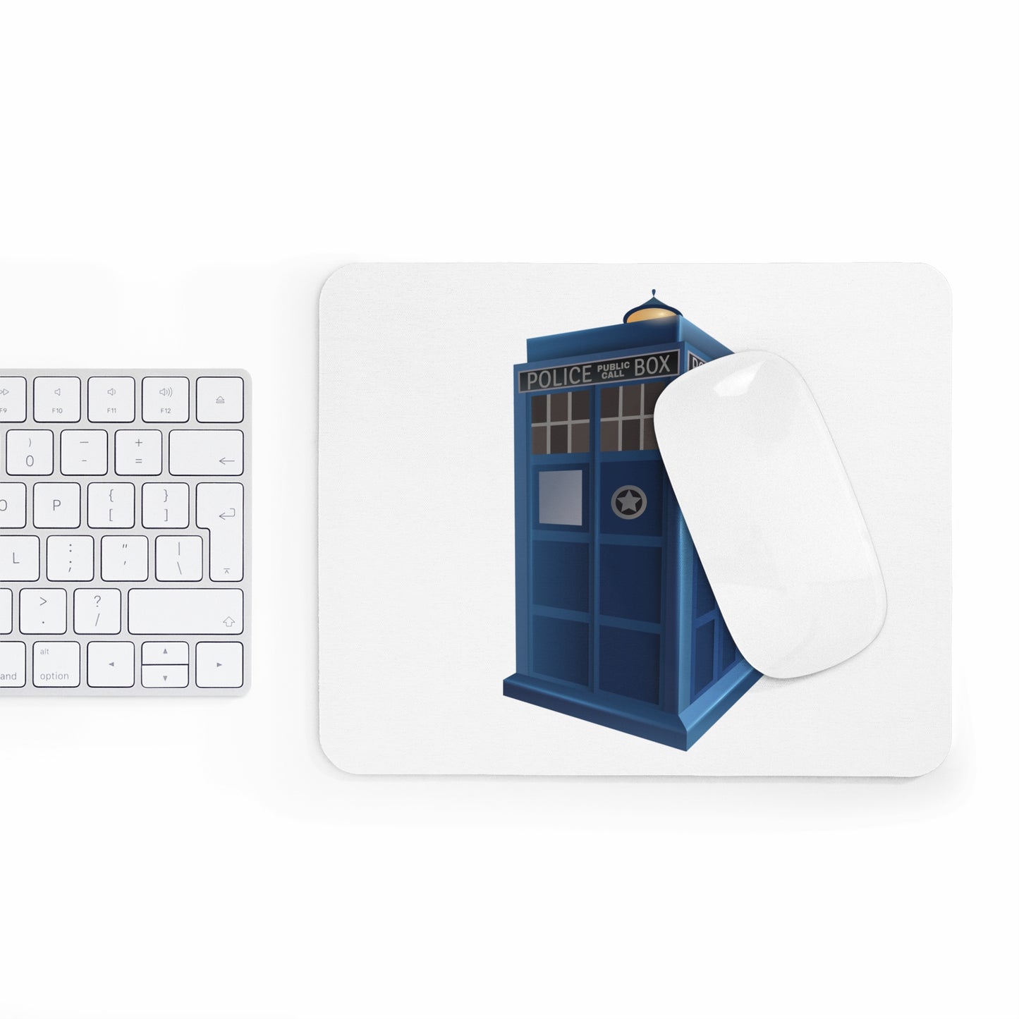 TARDIS Mouse Pad - Geeky Desk Accessory, Whimsical Home Office Gift, Doctor Who Merchandise, Unique Gamer Decor, Science Fiction Fan Gift
