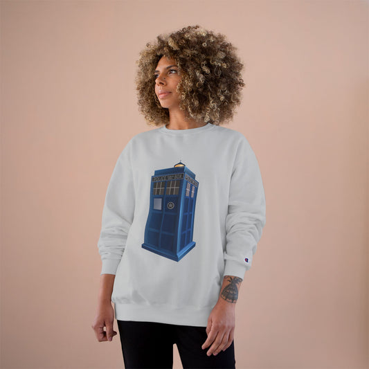 Champion Sweatshirt - British Police Public Call Box - Iconic TARDIS Design