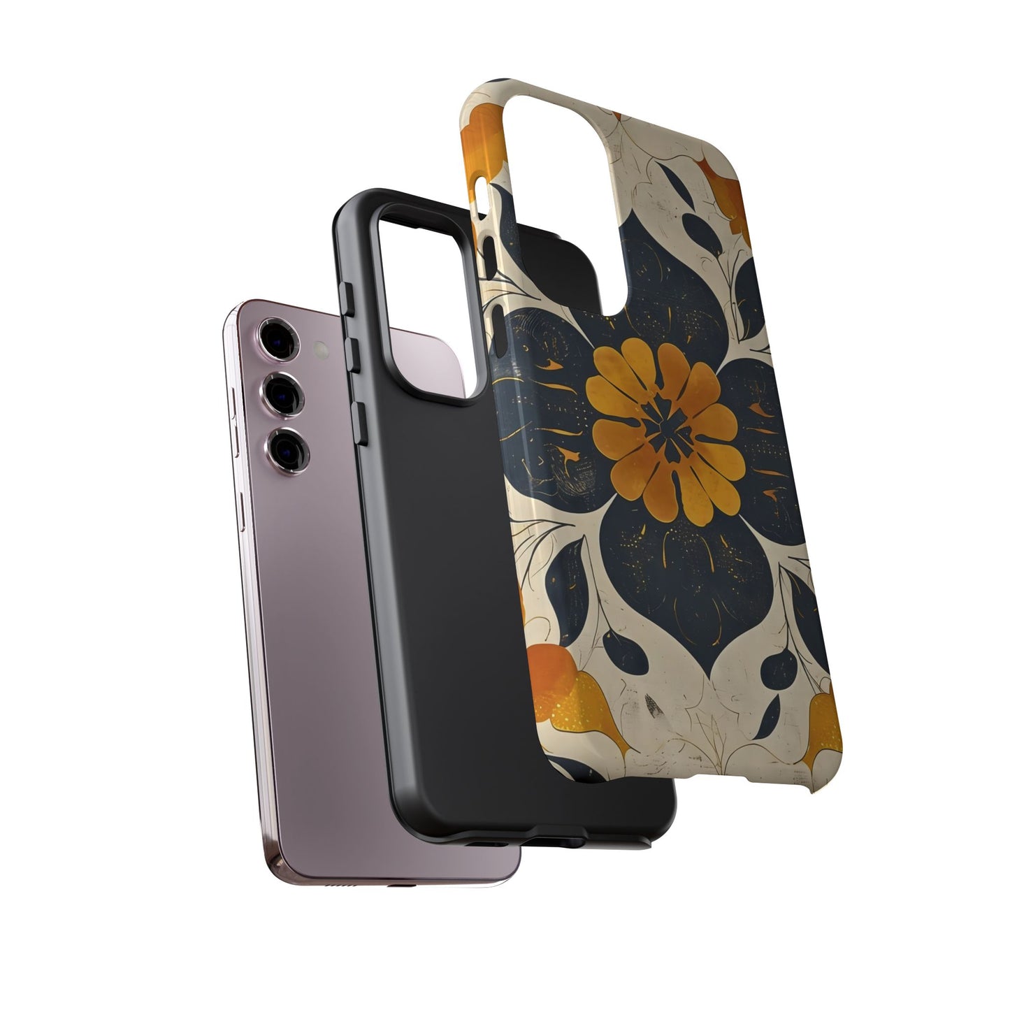 Floral Phone Case - Tough Cases, Botanical iPhone Cover, Vintage Flower Design, Durable Smartphone Protection, Unique Gift Idea