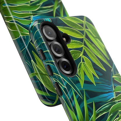 Tropical Phone Case - Durable Green Leaf Design, Eco-Friendly Gift, Trendy Accessory, Nature Lover's Case, Summer Vibes