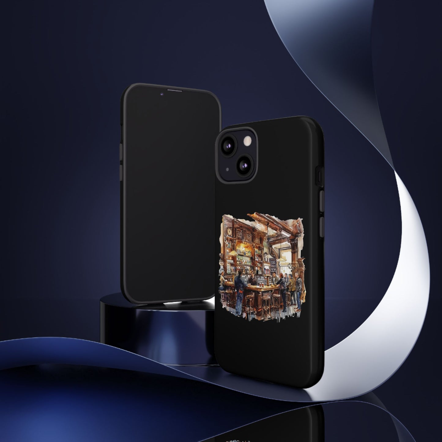 Artistic Phone Case - Cozy Pub Vibe, Trendy Smartphone Accessory, Gift for Friends, Modern Design, Durable Protection