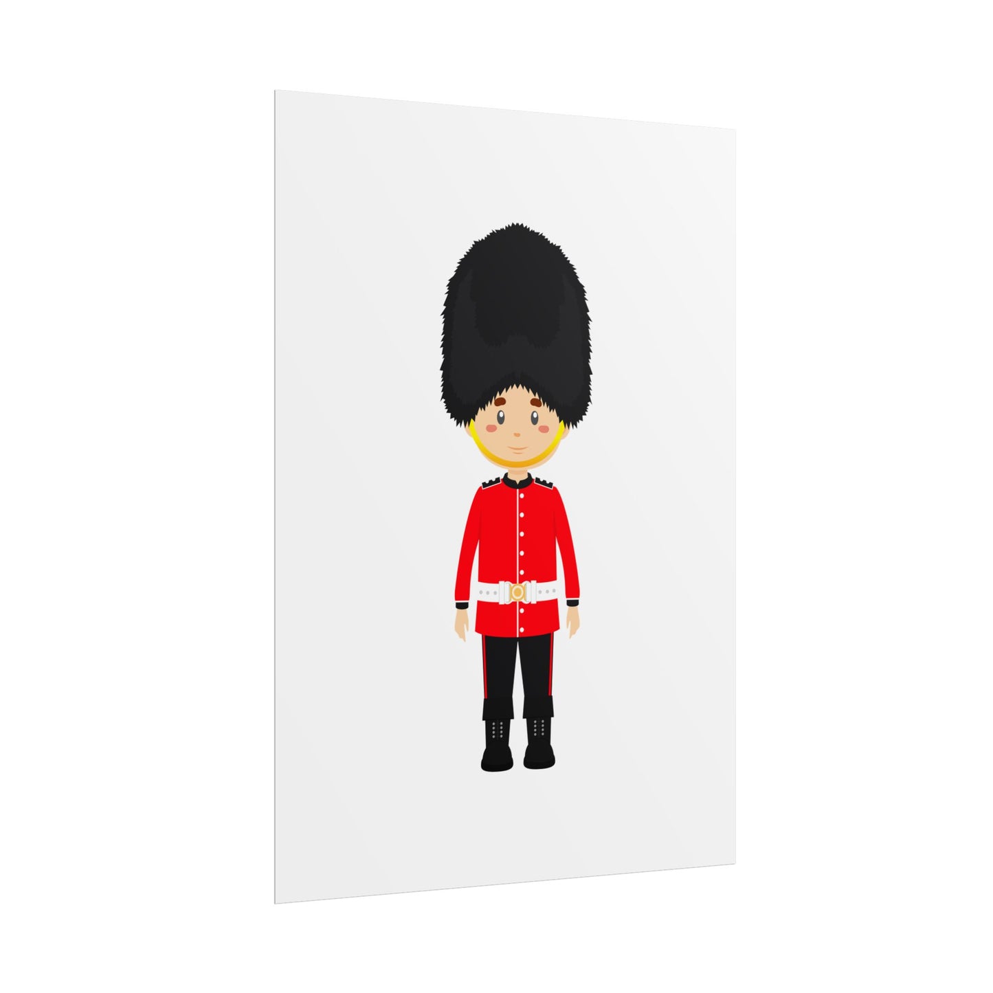 Adorable British Soldier Rolled Posters, Kids Room Decor, Unique Gift, Nursery Art, Educational Wall Art