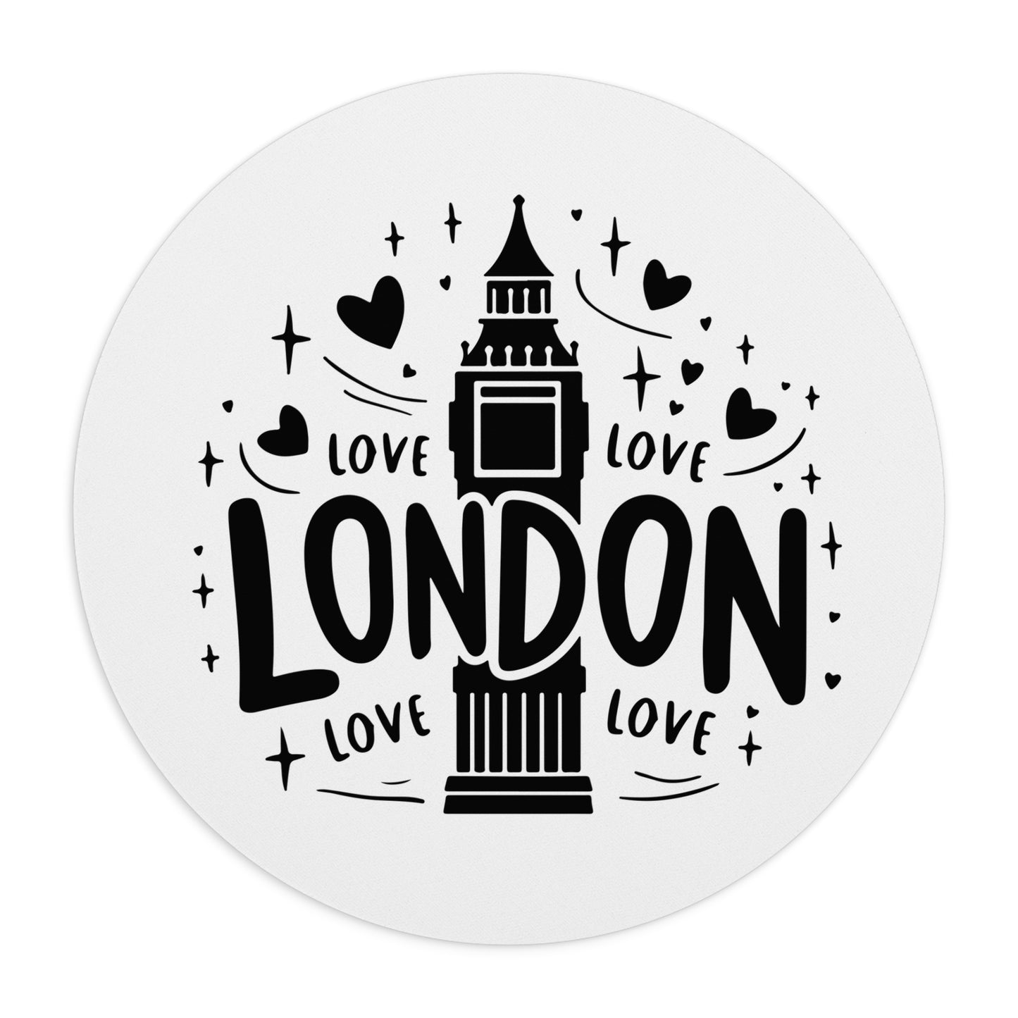 London Love Mouse Pad - Cute Desk Accessory, Gamer Gift, Office Decor, Valentine's Day, Travel Enthusiast