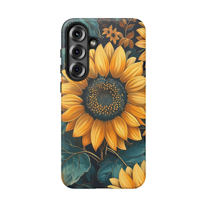 Sunflower Phone Case - Bright Floral Design, Stylish Tough Cover for Sunflower Lovers, Gift for Plant Enthusiasts, Mom Gift, Nature Lovers