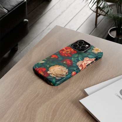 Floral Phone Case - Tough Cases, Vibrant Protection, Gift for Her, Cute Floral Design, Trendy Accessory, Perfect for Spring