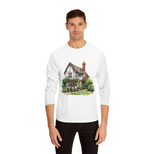 Unisex Classic Long Sleeve T-Shirt - British Historic House - Classic Architectural Elegance