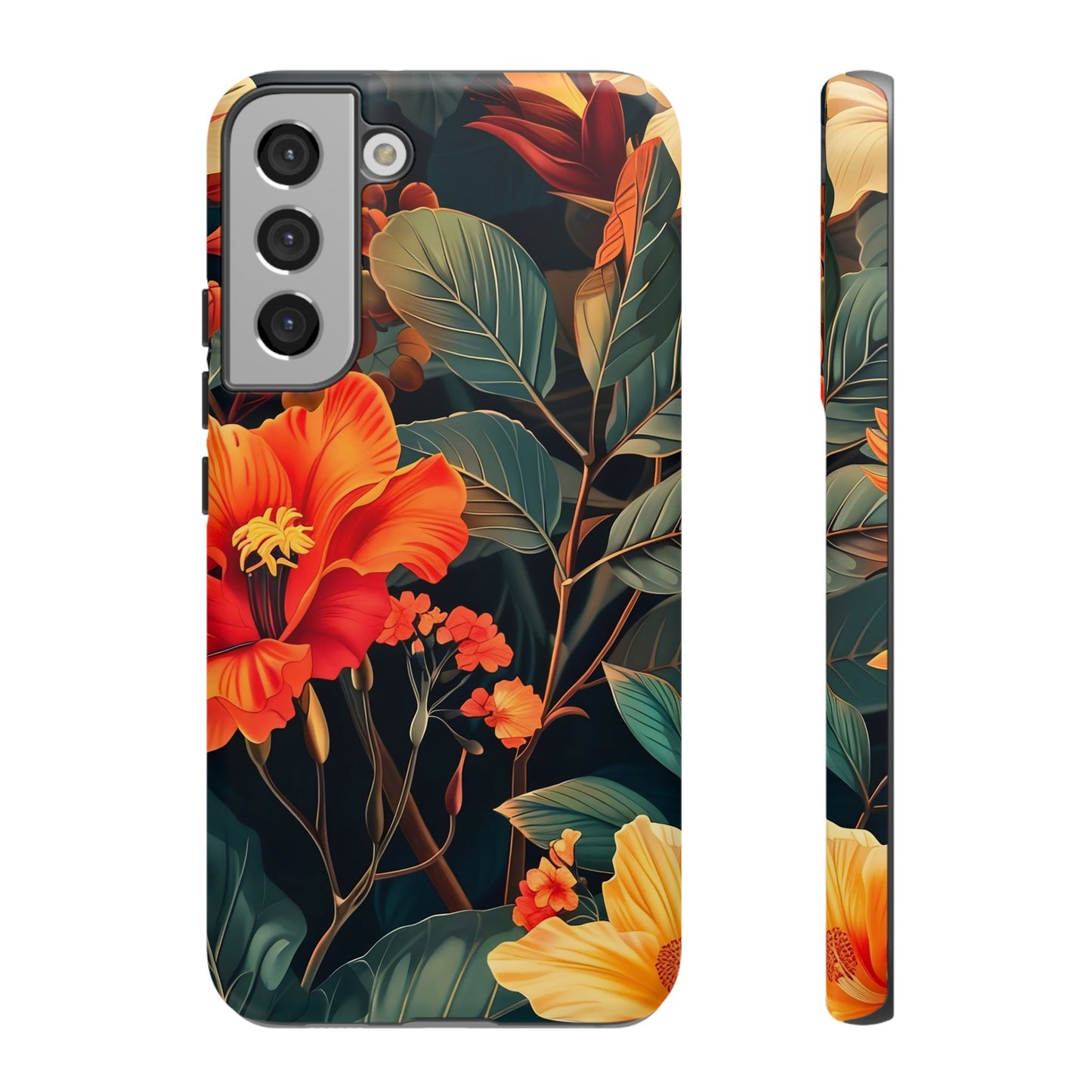 Tough Floral Phone Case | Tropical Vibe, Gift for Nature Lovers, Summer Beach Accessory, Floral Pattern, Trendy Phone Accessories