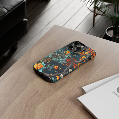 Floral Phone Case | Tough Cases, Protective Cover, Gift for Her, Autumn Vibes, Floral Phone Accessory, Unique Design
