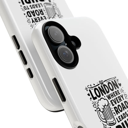 London Pub-Themed Phone Case - Where Every Road Leads to a Pub!