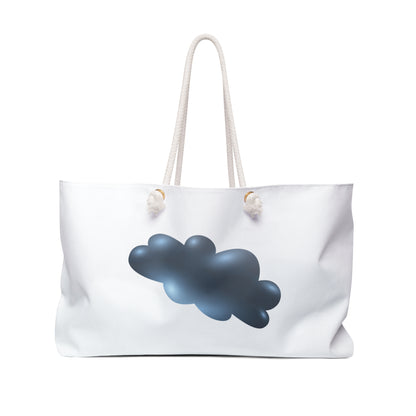 Sleek Cloud Print Weekender Bag | Stylish Travel Tote, Perfect for Beach, Gym, or Weekend Getaway