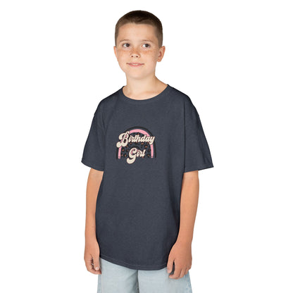 Kids Heavy Cotton™ Tee - Birthday Girl - Perfect for Celebrations!