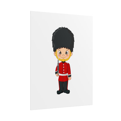 Whimsical Soldier Rolled Poster Art, Children's Room Decor, Cute Wall Art, Nursery Wall Hanging, Gift for Kids