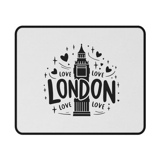 London Love Non-Slip Gaming Mouse Pad, Office Accessories, Gamer Gift, Home Decor, Personalized Gifts