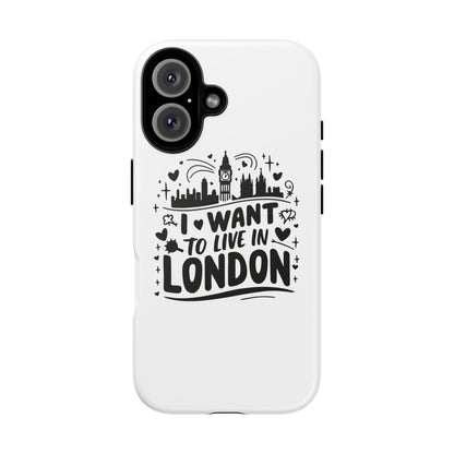 London City iPhone Case, Tough Phone Cover, Travel Gift, London Souvenir, Adventure Accessory, Wanderlust Decor