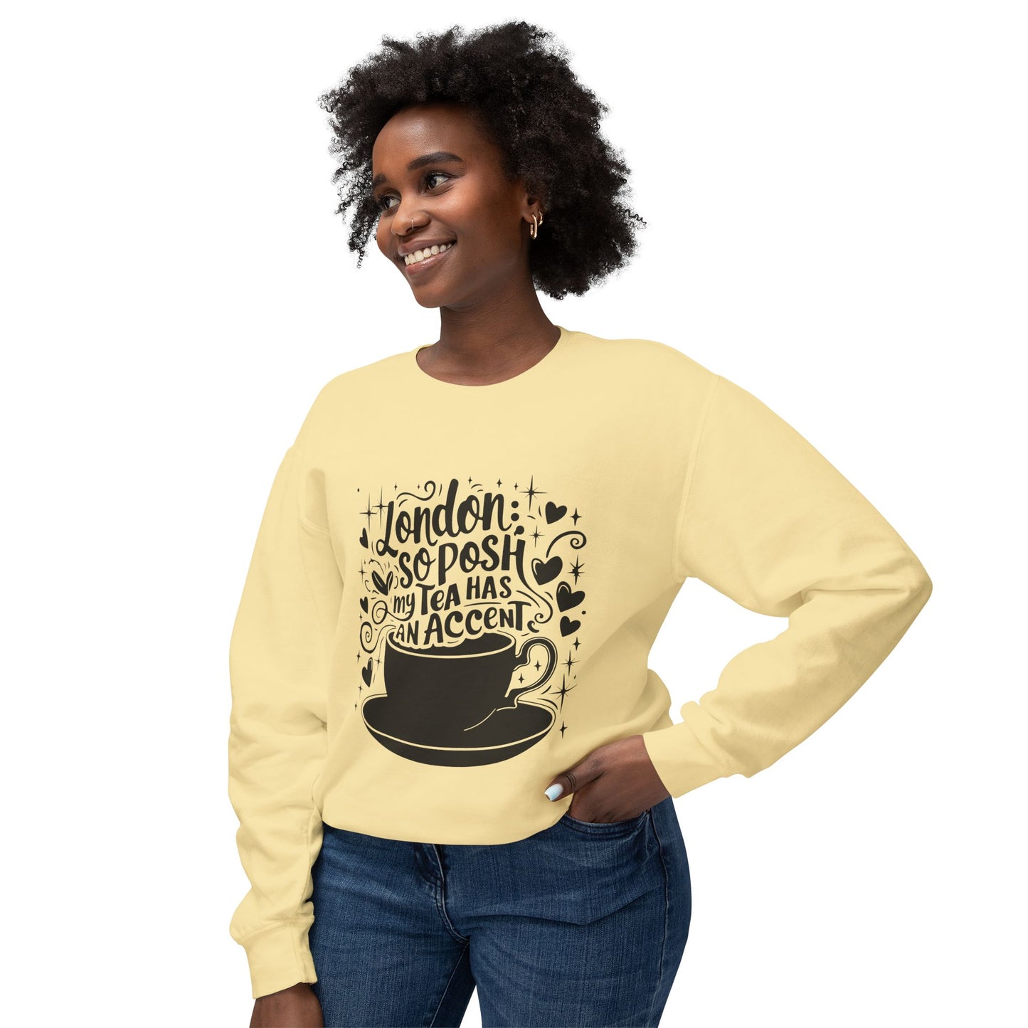 Unisex Lightweight Crewneck Sweatshirt - London's Nostalgic Tea