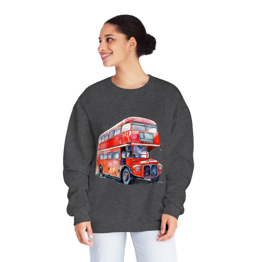 Unisex NuBlend® Crewneck Sweatshirt - Rolling Through History - The British Red Bus