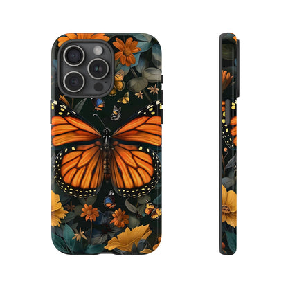 Monarch Butterfly Phone Case, Tough Cases, Nature Lover Gift, Floral Mobile Cover, Eco-Friendly Phone Accessory, Butterfly Design