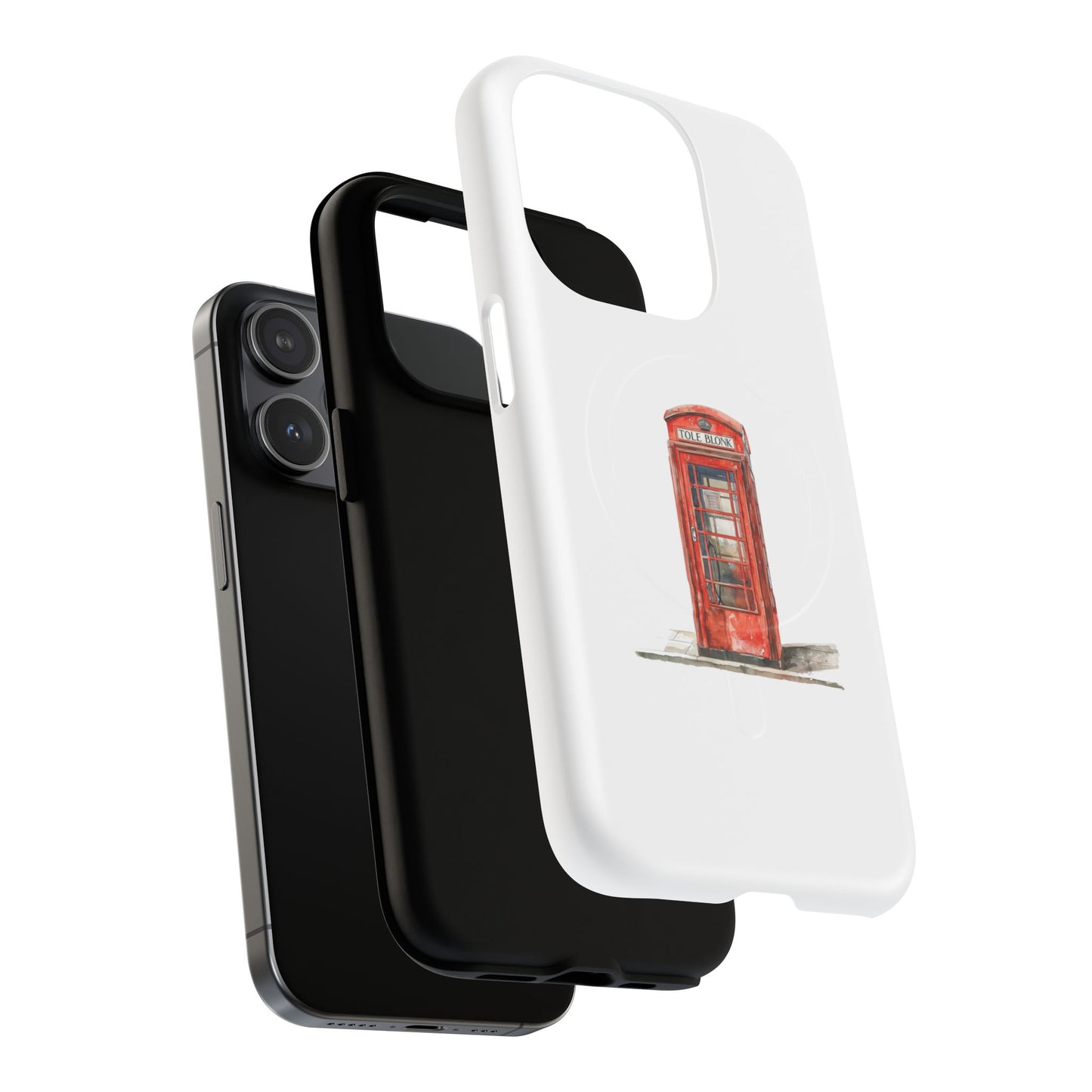 Classic London Phone Booth Magnetic Case, Tough Phone Cases, Gift for Travelers, Unique Phone Accessories, Personalized Phone Protection