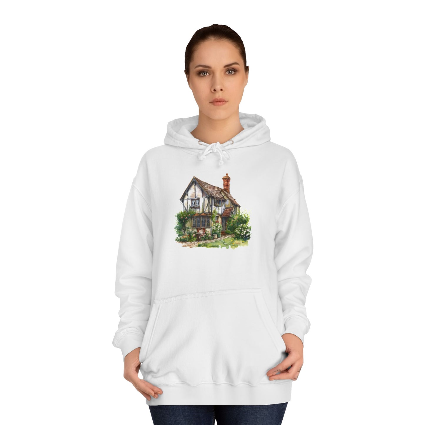 Unisex College Hoodie - Quintessentially British - The Cozy Cottage