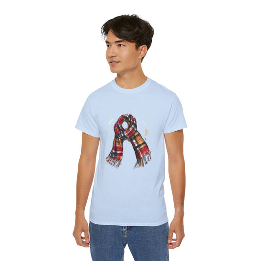 Unisex Ultra Cotton Tee - Trendy Classic British Plaid Scarf